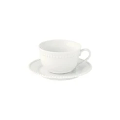 EASY LIFE Tazza 250 Ml Con Piattino TIFFANY WHITE
