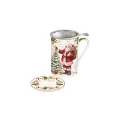 EASY LIFE Mug E Sottobicchiere Con Infusiera MAGIC CHRISTMAS