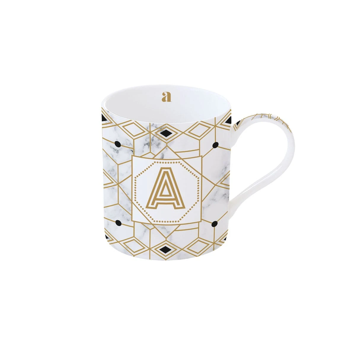 EASY LIFE Tazza 350 Ml In Porcellana MONOGRAM A 1 EASY LIFE Tazza 350 Ml In Porcellana MONOGRAM A