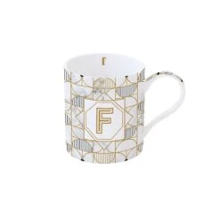 EASY LIFE Tazza 350 Ml In Porcellana MONOGRAM F