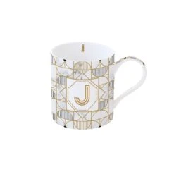EASY LIFE Tazza 350 Ml In Porcellana MONOGRAM J