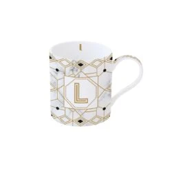 EASY LIFE Tazza 350 Ml In Porcellana MONOGRAM L
