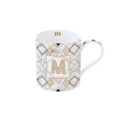 EASY LIFE Tazza 350 Ml In Porcellana MONOGRAM M