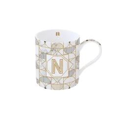 EASY LIFE Tazza 350 Ml In Porcellana MONOGRAM N