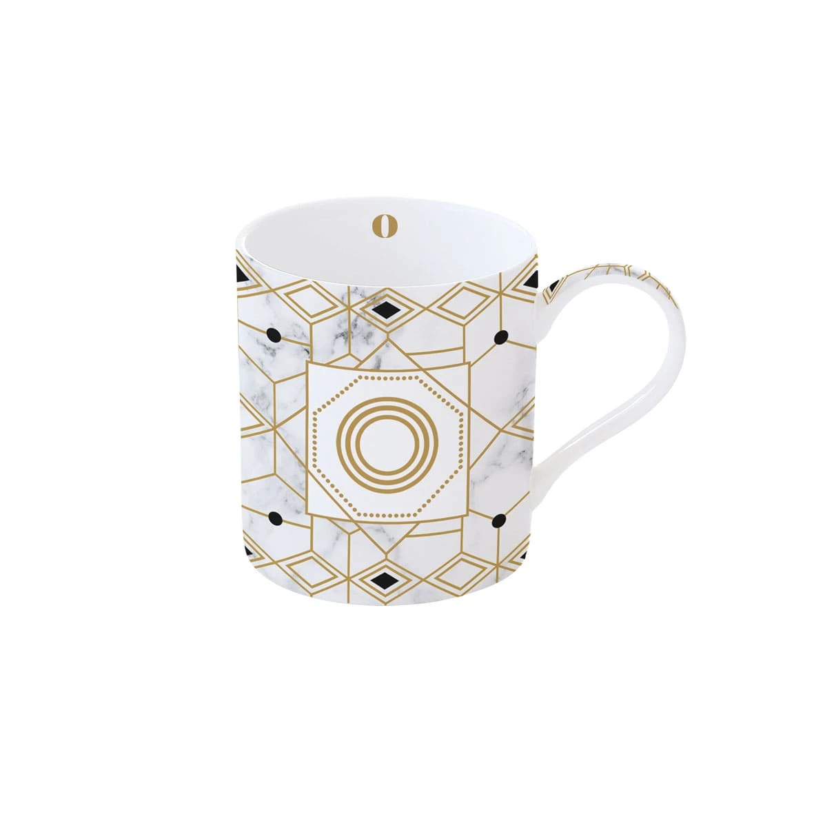 EASY LIFE Tazza 350 Ml In Porcellana MONOGRAM O 1 EASY LIFE Tazza 350 Ml In Porcellana MONOGRAM O