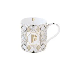 EASY LIFE Tazza 350 Ml In Porcellana MONOGRAM P