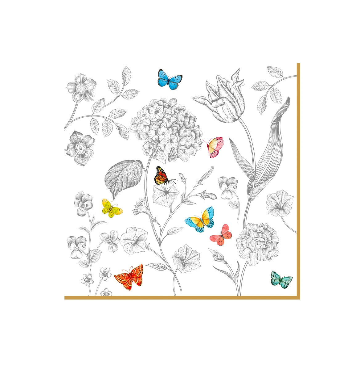 EASY LIFE Confezione 20 Tovaglioli FLEURS ET PAPILLONS 1 EASY LIFE Confezione 20 Tovaglioli FLEURS ET PAPILLONS