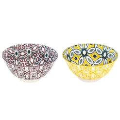 EASY LIFE Set 2 Ciotole In Stoneware Ø15 Cm BALI