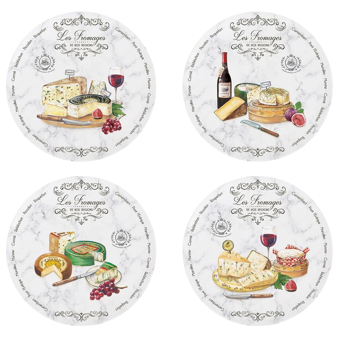 EASY LIFE Set 4 Piatti LES FROMAGES 1 EASY LIFE Set 4 Piatti LES FROMAGES