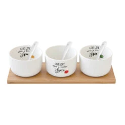 EASY LIFE Set Aperitivo Con 3 Ciotoline E Cucchiaini KITCHEN ELEMENTS