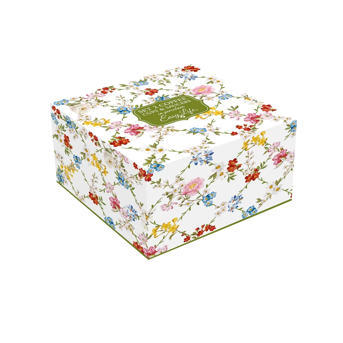 EASY LIFE Set 2 Tazzine Caffè Con Piattino GARDEN DREAMS 2 EASY LIFE Set 2 Tazzine Caffè Con Piattino GARDEN DREAMS - Image 2