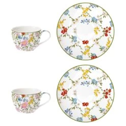 EASY LIFE Set 2 Tazzine Caffè Con Piattino GARDEN DREAMS 5 EASY LIFE Set 2 Tazzine Caffè Con Piattino GARDEN DREAMS -Easy Life 921 GADR piatto staccato