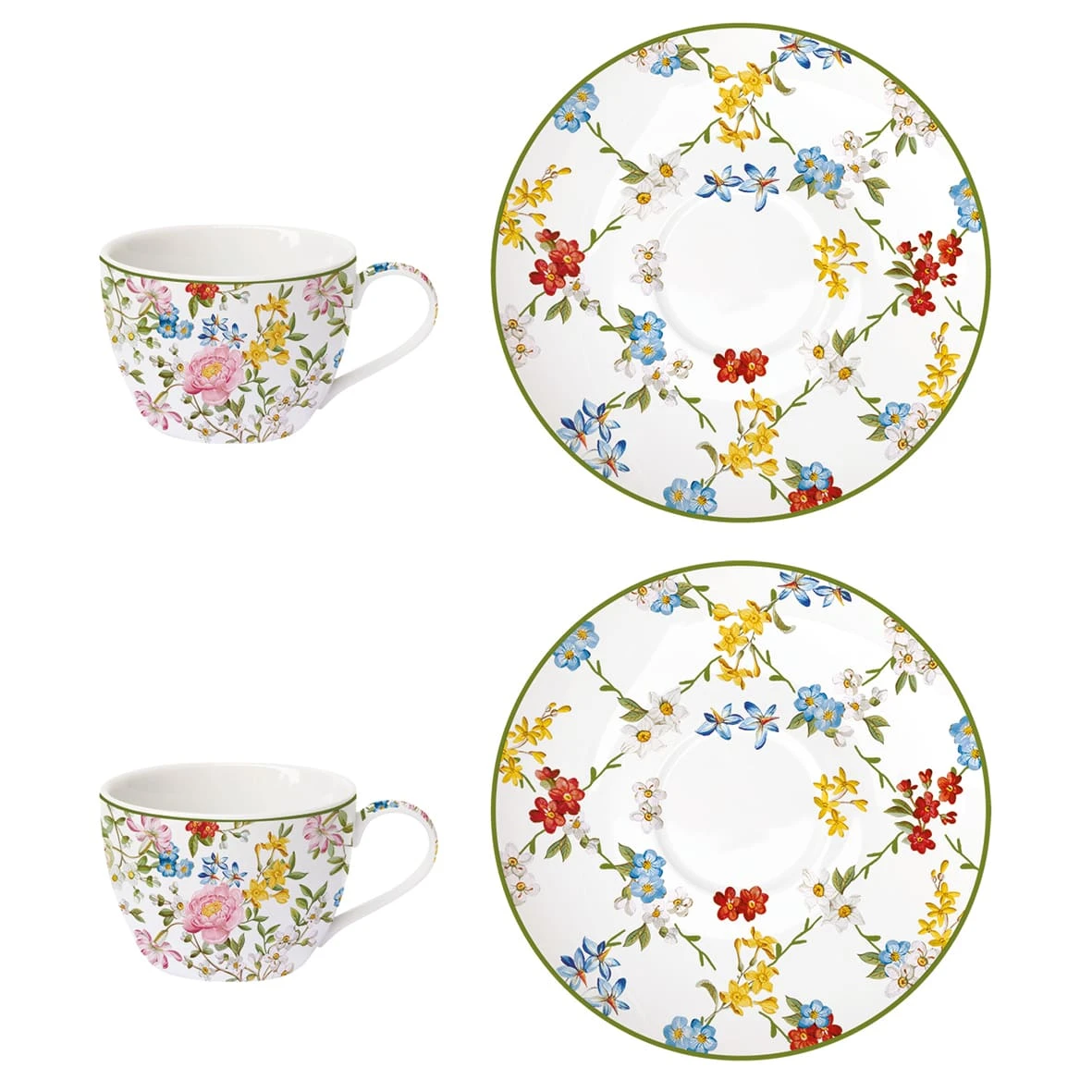 EASY LIFE Set 2 Tazzine Caffè Con Piattino GARDEN DREAMS 3 EASY LIFE Set 2 Tazzine Caffè Con Piattino GARDEN DREAMS - Image 3