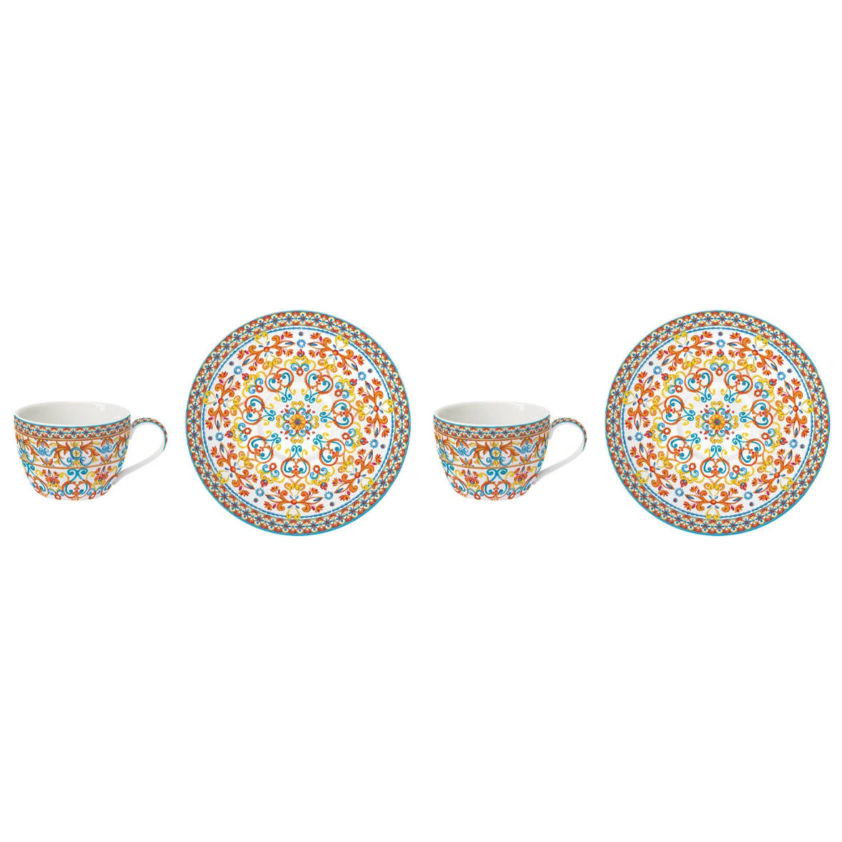 EASY LIFE Set 2 Tazzine Caffè Con Piattino ORANGE 1 EASY LIFE Set 2 Tazzine Caffè Con Piattino ORANGE