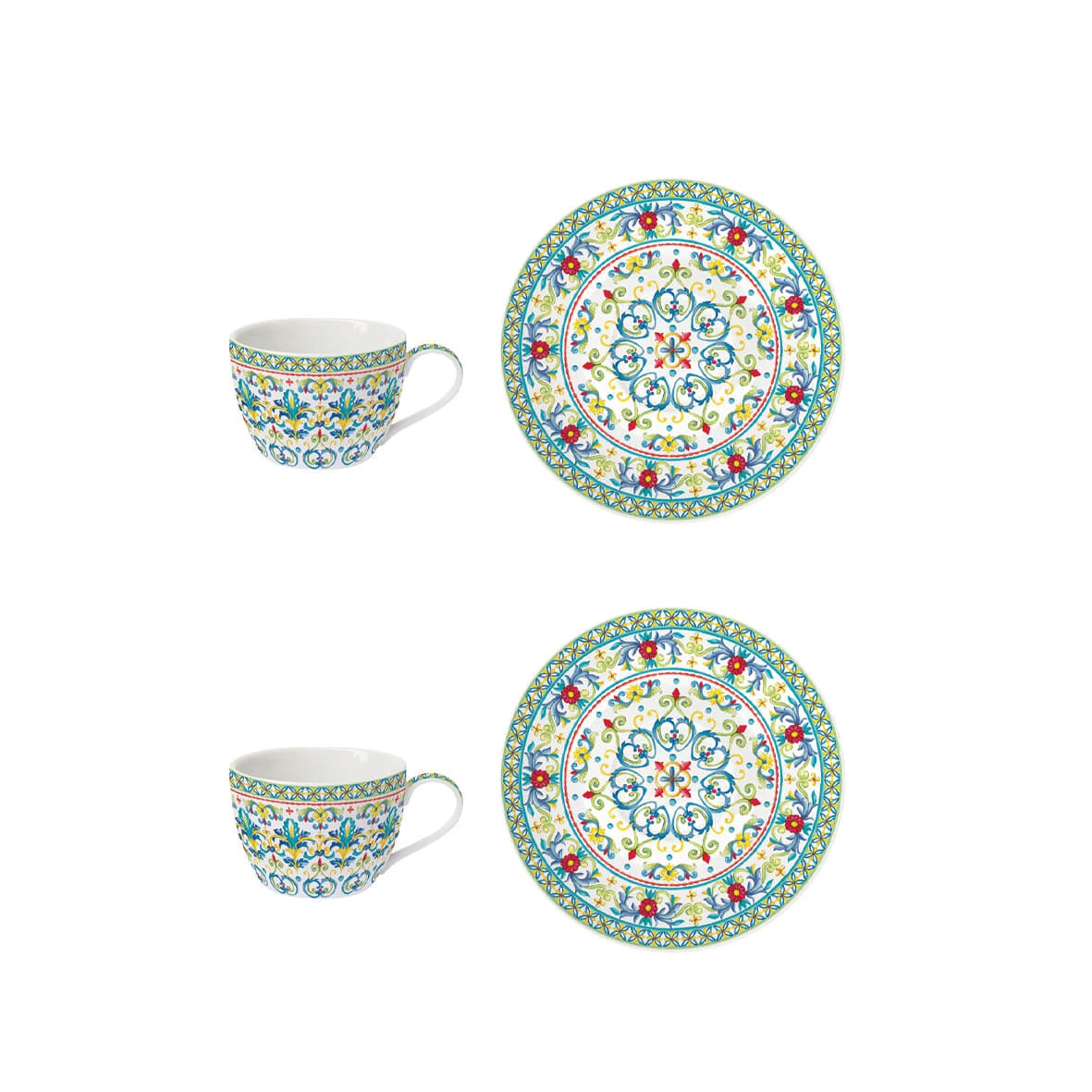 EASY LIFE Set 2 Tazze Con Piattino BLUE 1 EASY LIFE Set 2 Tazze Con Piattino BLUE