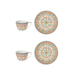 EASY LIFE Set 2 Tazze Con Piattino ORANGE