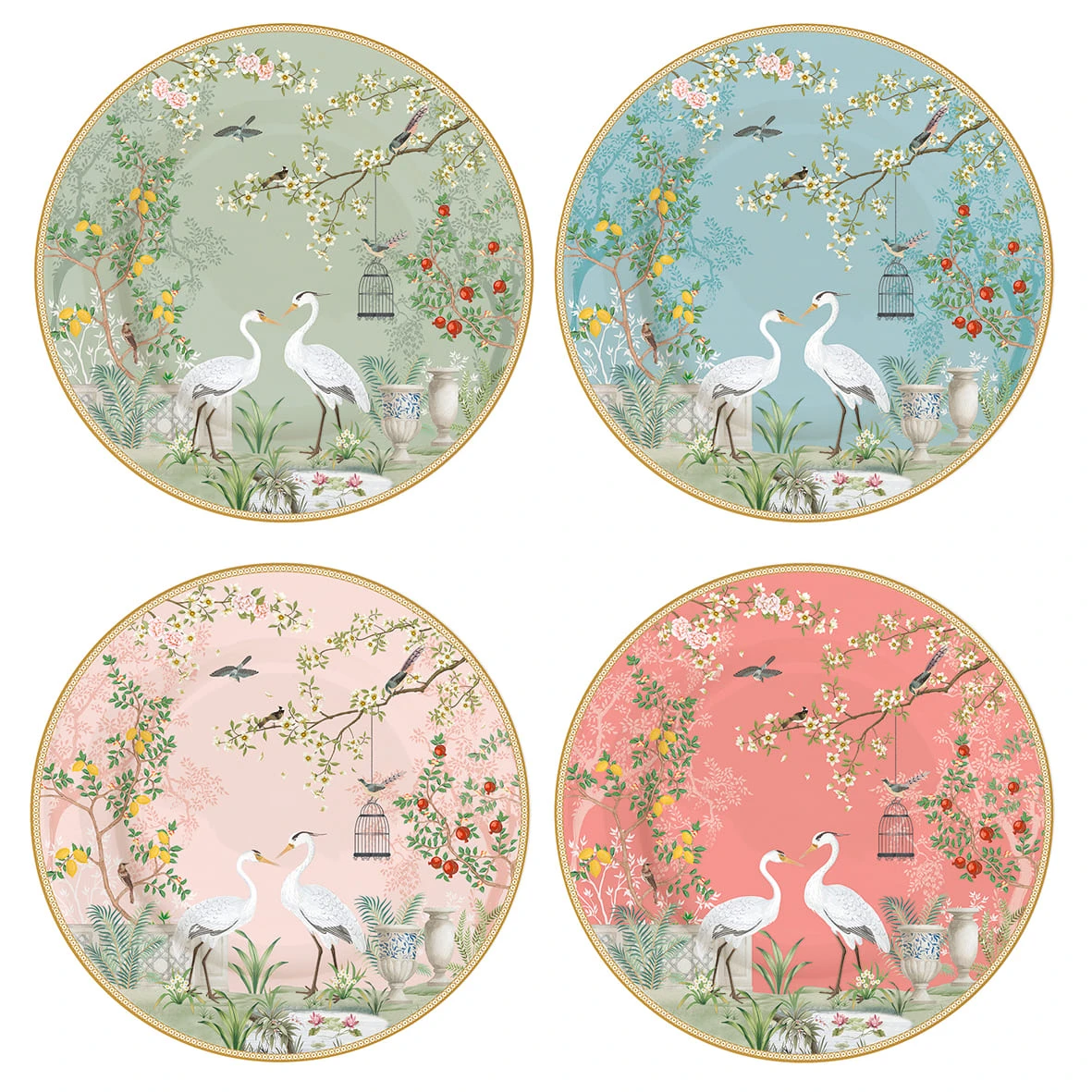 EASY LIFE Set 4 Piatti Dessert JARDIN DE REVES 1 EASY LIFE Set 4 Piatti Dessert JARDIN DE REVES