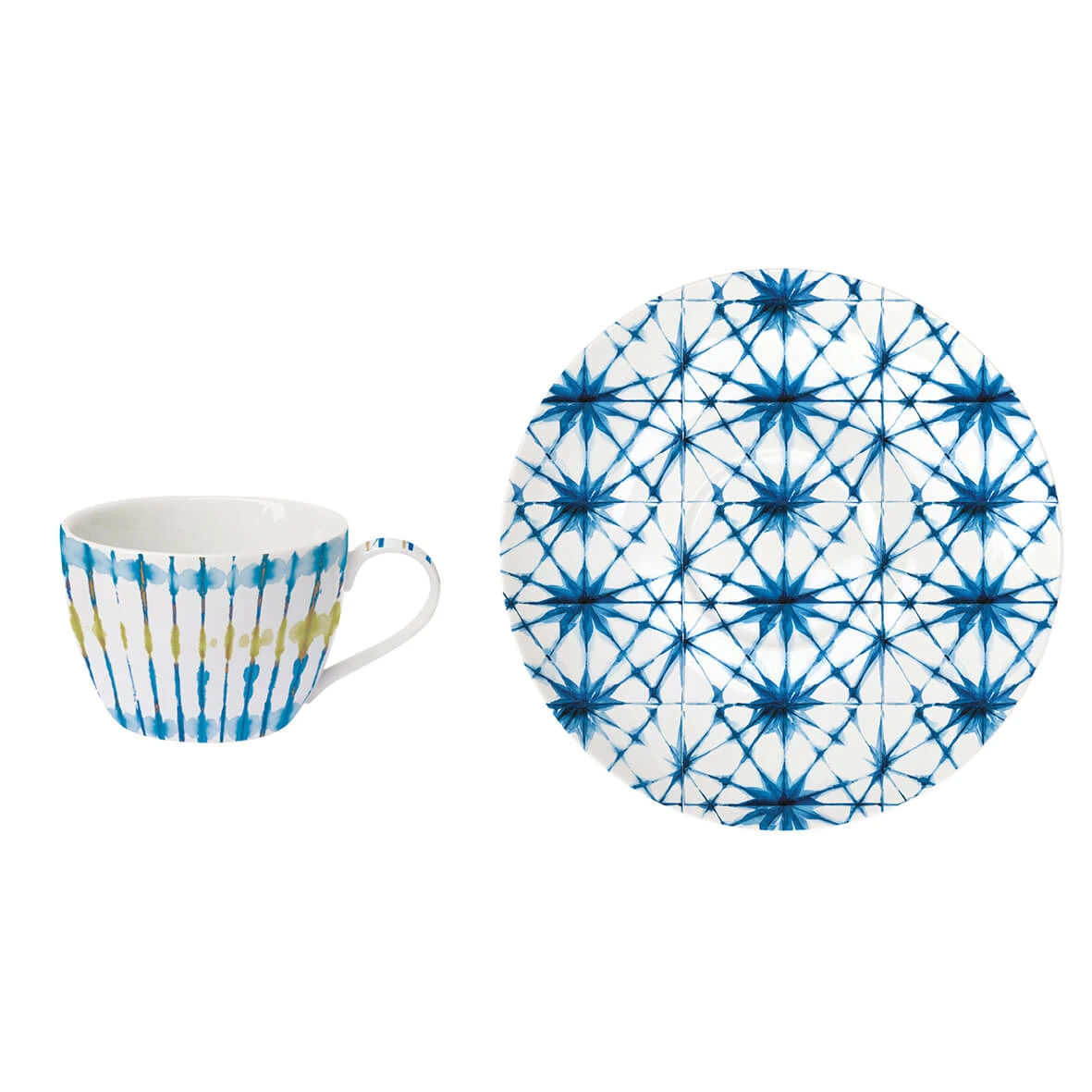 EASY LIFE Set 6 Tazze Da The Con Piattino SHIBORI 1 1 EASY LIFE Set 6 Tazze Da The Con Piattino SHIBORI 1