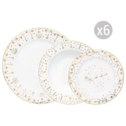 EASY LIFE Servizio Da Tavola 18 Pezzi CHRISTMAS LIGHTS