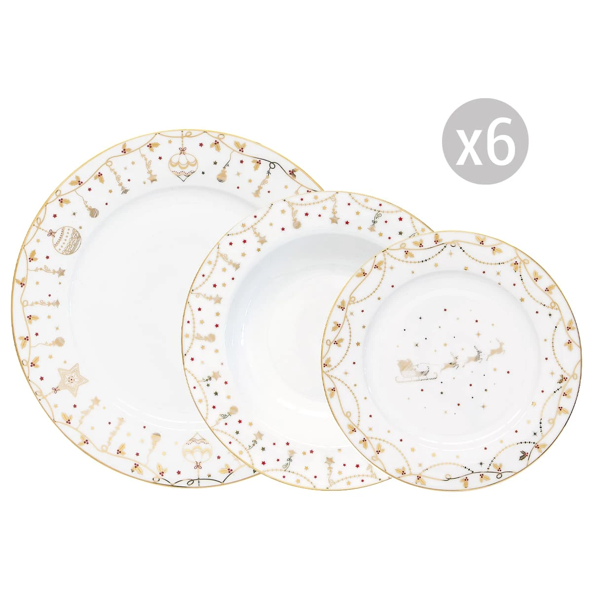 EASY LIFE Servizio Da Tavola 18 Pezzi CHRISTMAS LIGHTS 1 EASY LIFE Servizio Da Tavola 18 Pezzi CHRISTMAS LIGHTS