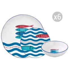 EASY LIFE Servizio Da Tavola 18 Pezzi SARDINE’S PARTY