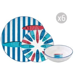 EASY LIFE Servizio Da Tavola 18 Pezzi SARDINE’S PARTY – Vers.2