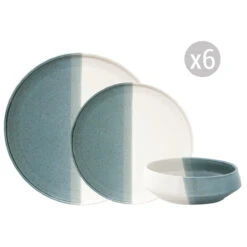 EASY LIFE Servizio Da Tavola 18 Pezzi DOUBLE GREEN