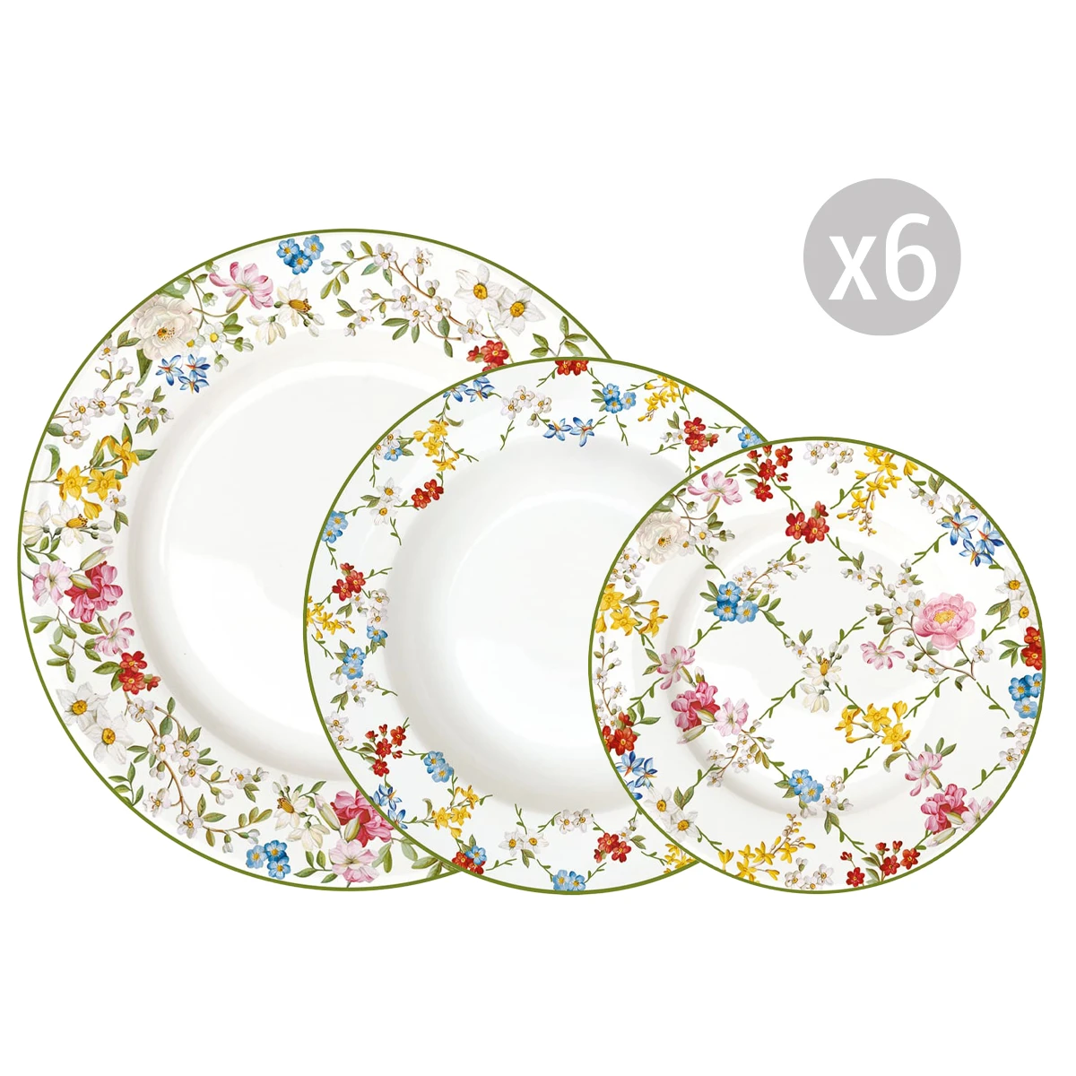 EASY LIFE Servizio Da Tavola 18 Pezzi GARDEN DREAMS 1 EASY LIFE Servizio Da Tavola 18 Pezzi GARDEN DREAMS