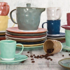 EASY LIFE Set 6 Tazza 250 Ml Con Piattino In Porcellana YELLOW -Easy Life INTERIORS 10 15