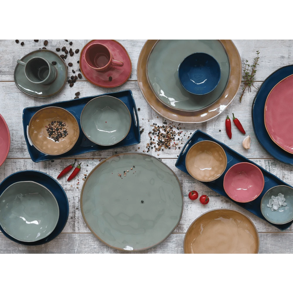 EASY LIFE Set Vassoio 28×14 Cm C/2 Ciotole Ø 12 Cm In Porcellana INTERIORS 2 EASY LIFE Set Vassoio 28×14 Cm C/2 Ciotole Ø 12 Cm In Porcellana INTERIORS - Image 2