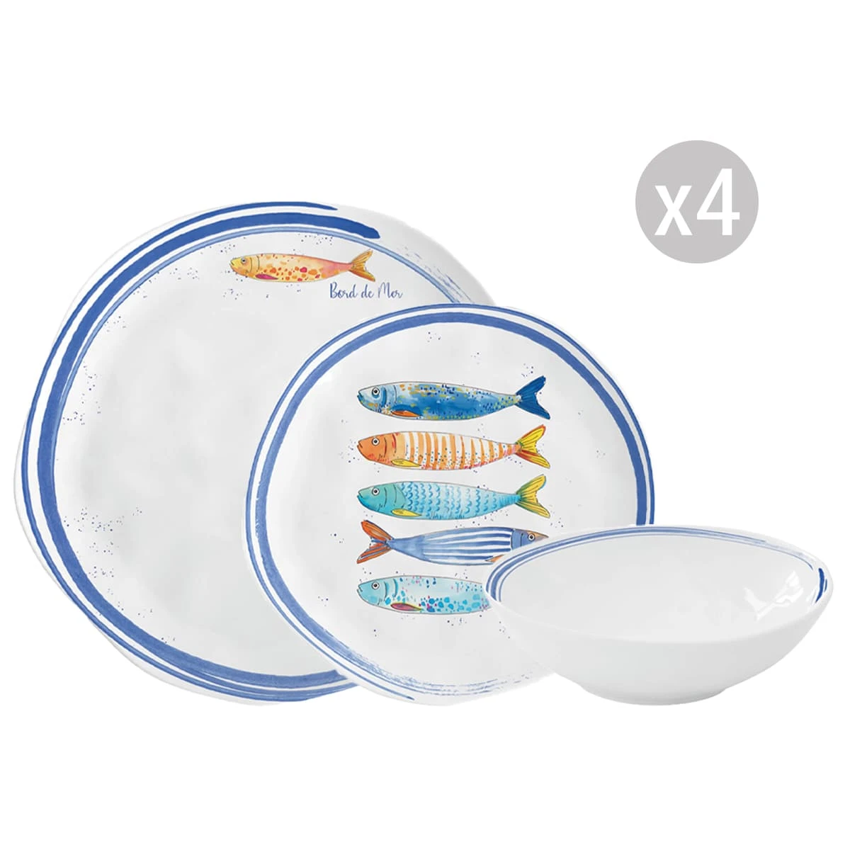 EASY LIFE Set 12 Piatti BORD DE MER 1 EASY LIFE Set 12 Piatti BORD DE MER