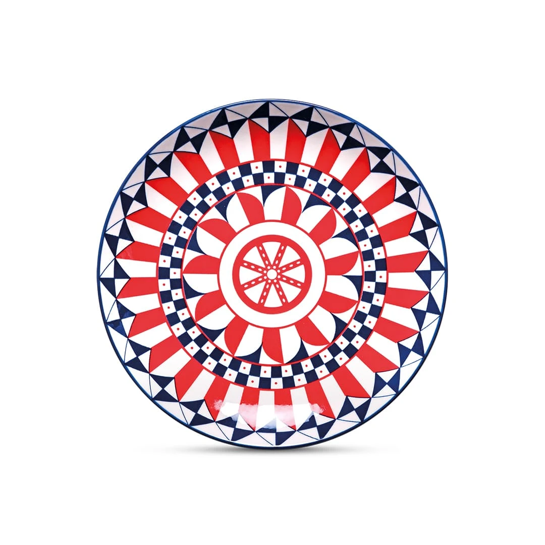 EASY LIFE Piatto Frutta Rosso/blu TAORMINA 1 EASY LIFE Piatto Frutta Rosso/blu TAORMINA