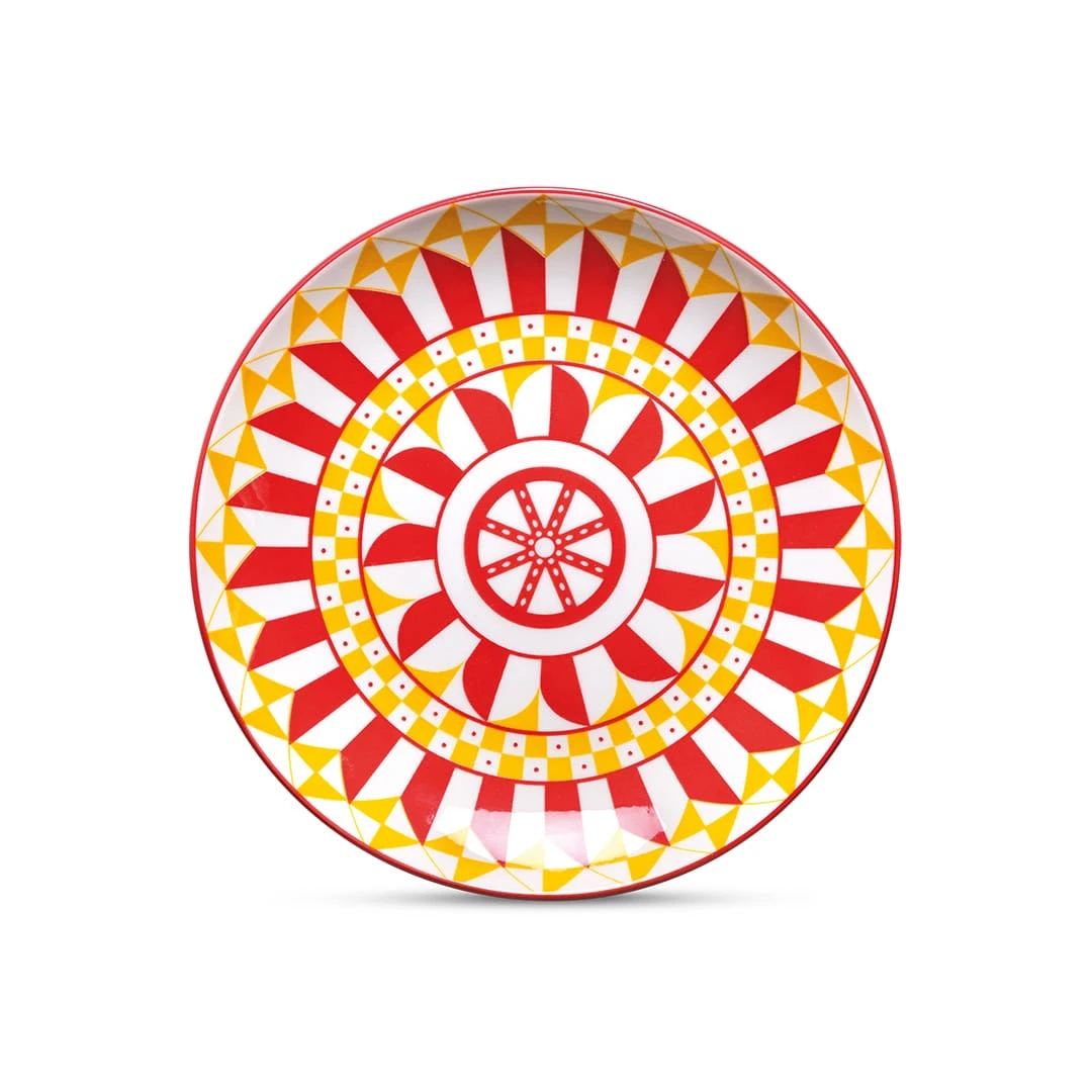 EASY LIFE Piatto Frutta Giallo/rosso TAORMINA 1 EASY LIFE Piatto Frutta Giallo/rosso TAORMINA