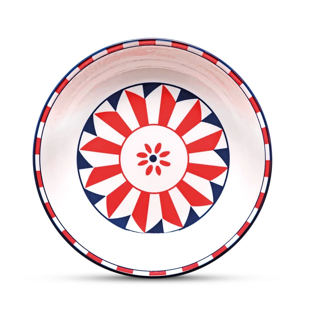 EASY LIFE Piatto Fondo Rosso/blu TAORMINA 1 EASY LIFE Piatto Fondo Rosso/blu TAORMINA