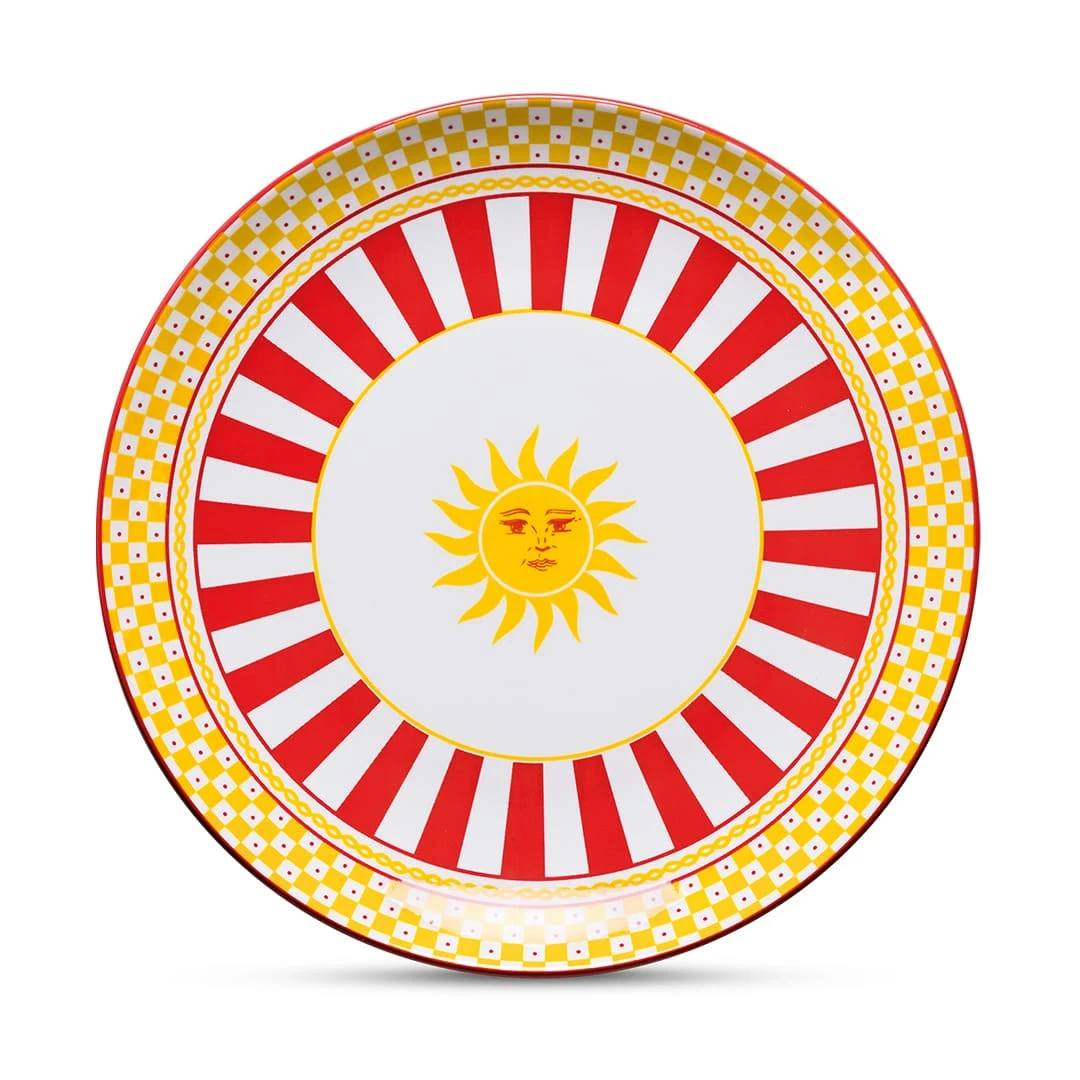 EASY LIFE Piatto Piano Giallo/rosso TAORMINA 1 EASY LIFE Piatto Piano Giallo/rosso TAORMINA