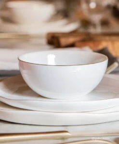 EASY LIFE Piatto Piano In Porcellana Ø26 Cm. WHITE -Easy Life artesanal7 4