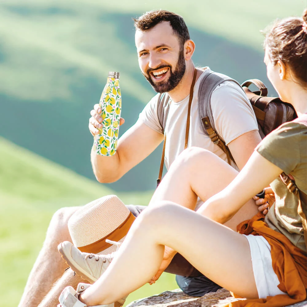 EASY LIFE Bottiglia Termica 500 Ml In Color Box LEMONS 3 EASY LIFE Bottiglia Termica 500 Ml In Color Box LEMONS - Image 3