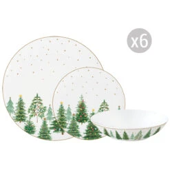 EASY LIFE Servizio Da Tavola 18 Pezzi FESTIVE TREES