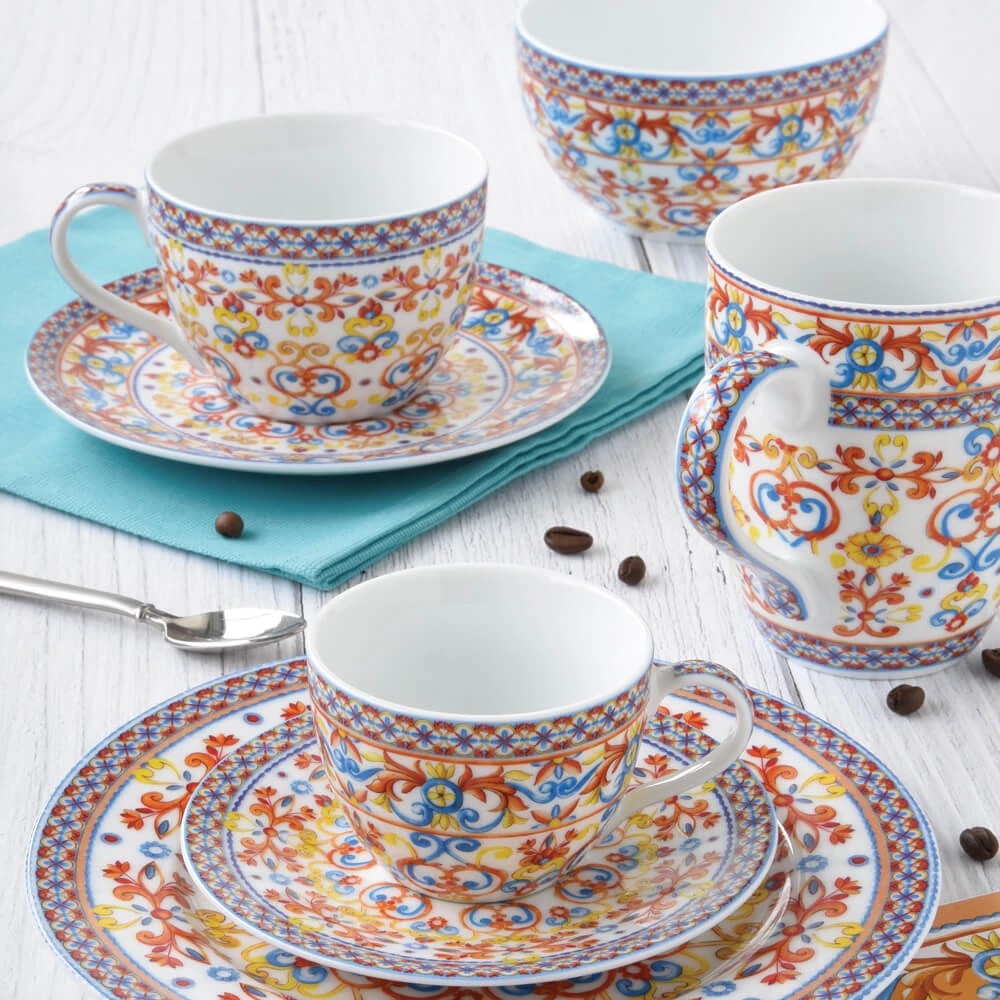 EASY LIFE Set 2 Tazze Con Piattino ORANGE 3 EASY LIFE Set 2 Tazze Con Piattino ORANGE - Image 3