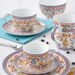 EASY LIFE Set 2 Tazzine Caffè Con Piattino ORANGE 5 EASY LIFE Set 2 Tazzine Caffè Con Piattino ORANGE -Easy Life mediterraneo versione orange