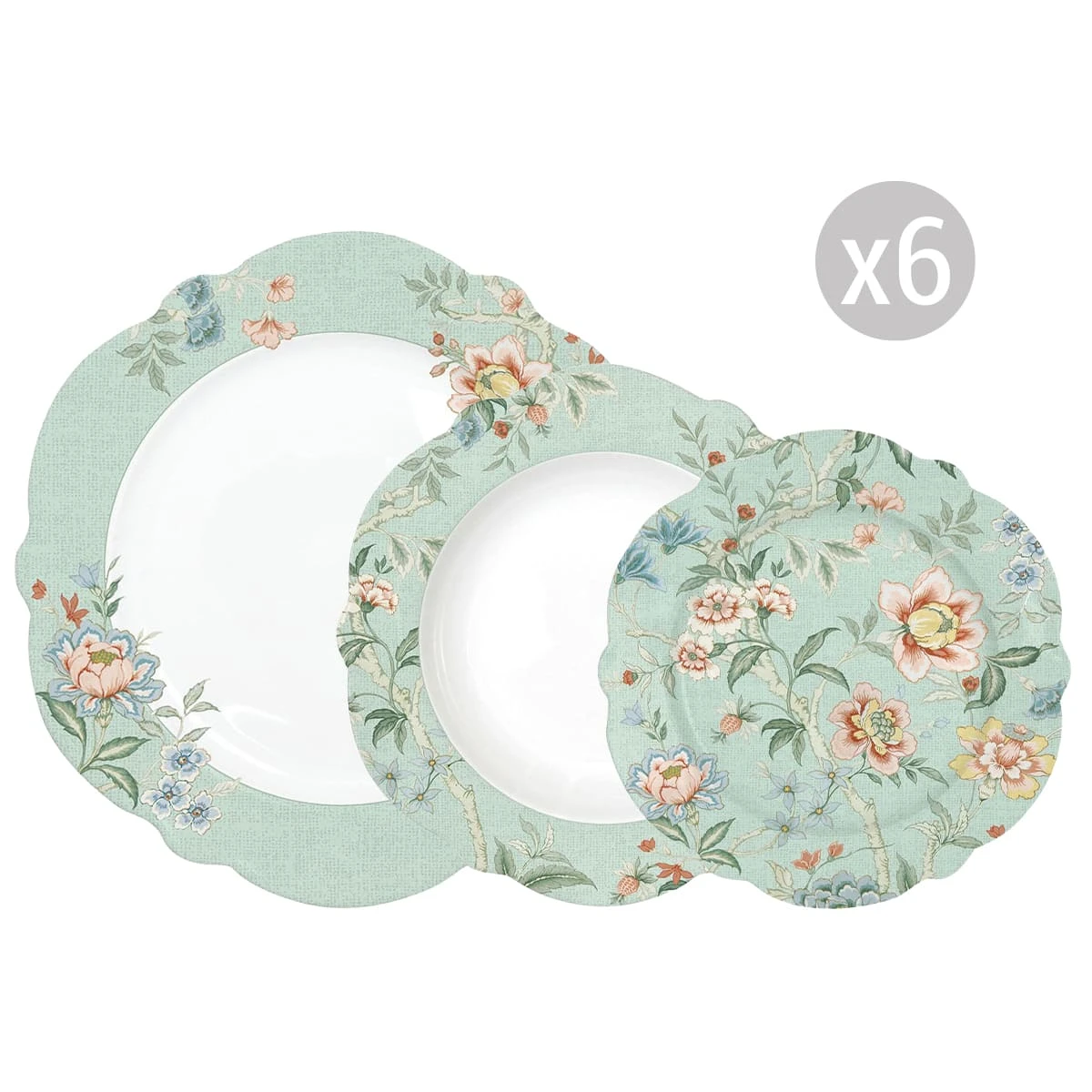 EASY LIFE Servizio Da Tavola 18 Pezzi ZEN GARDEN GREEN 1 EASY LIFE Servizio Da Tavola 18 Pezzi ZEN GARDEN GREEN