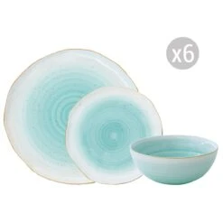 EASY LIFE Servizio Da Tavola 18 Pezzi ARTESANAL GREEN
