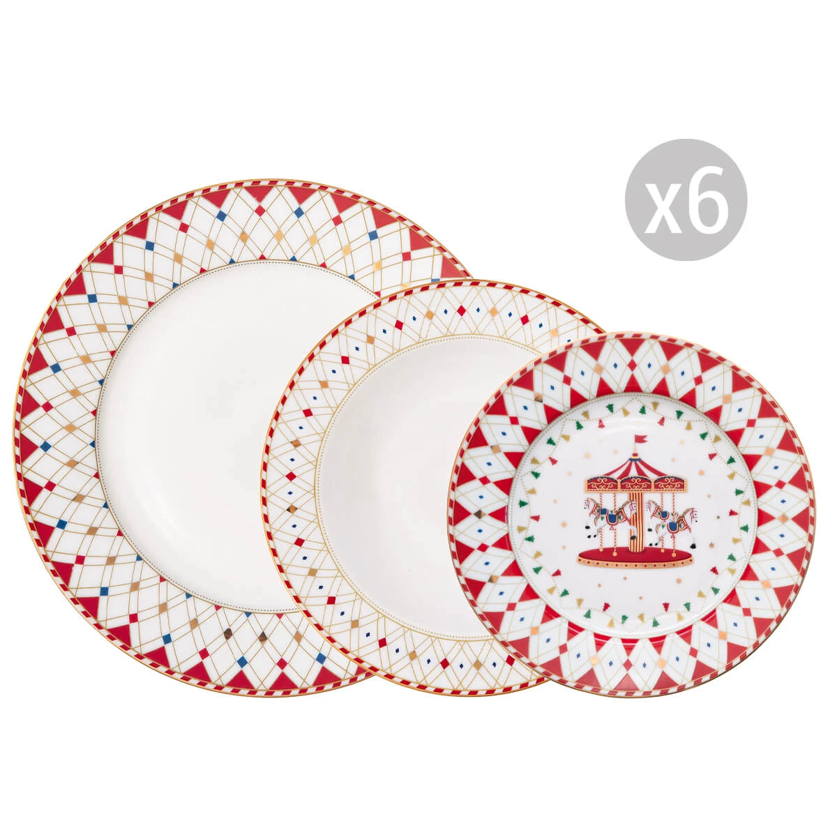 EASY LIFE Servizio Da Tavola 18 Pezzi CHRISTMAS WONDERLAND 1 EASY LIFE Servizio Da Tavola 18 Pezzi CHRISTMAS WONDERLAND